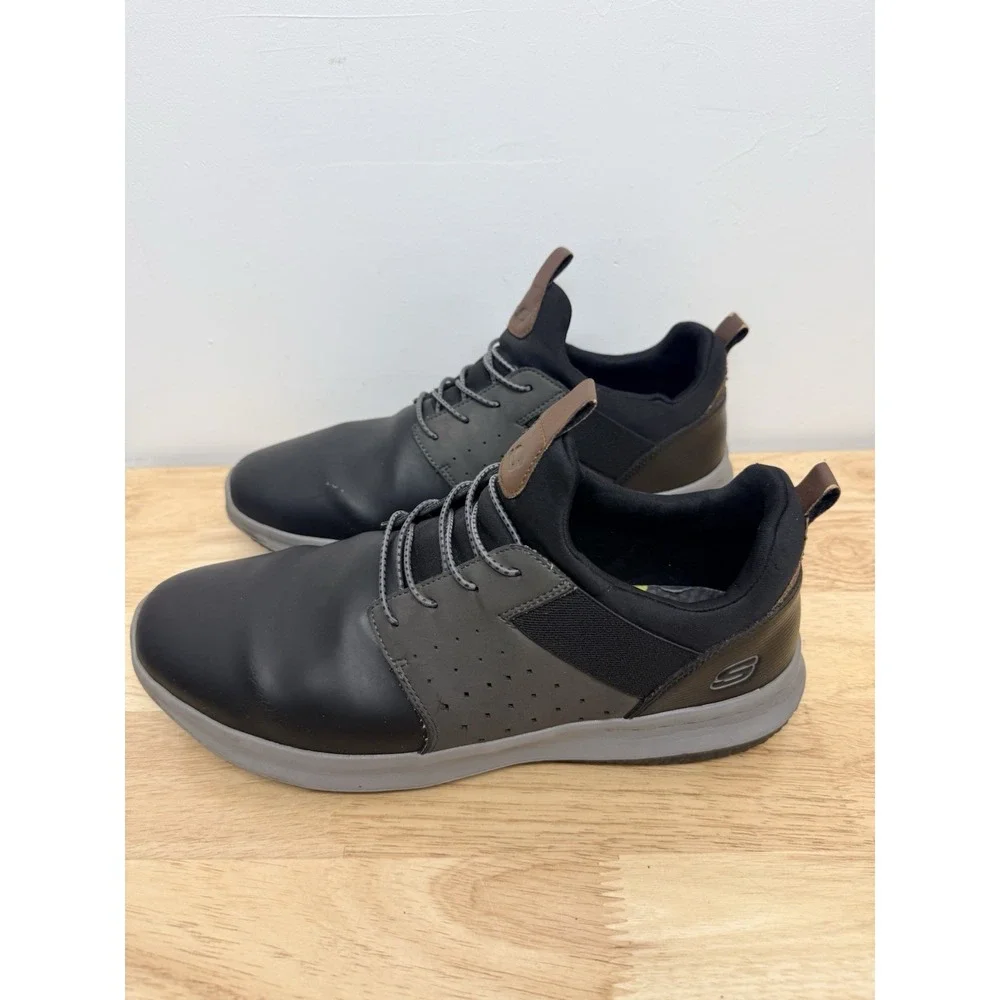 (H3) Mens Skechers Delson 3.0 Men's Casual Shoes Black Gray Color  US 12  #10